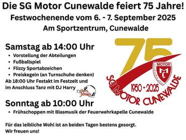 Die SG Motor Cunewalde feiert 75 Jahre - Bild 1